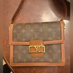 Louis Vuitton Dauphine MM LV Monogram Authentic Vintage Two-way Shoulder Bag